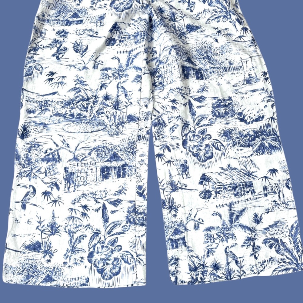 EUC Joie Linen Tropical Print Wide Leg Pants Size Small - Picture 5 of 8